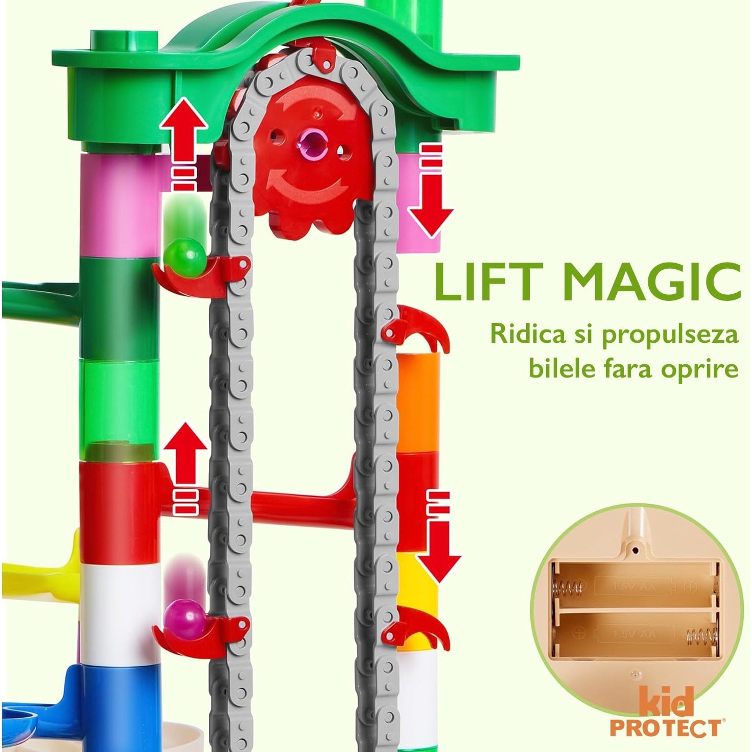 Set de Constructie cu Bile de Sticla Kidprotect Marble SphereCraft, 236 de Piese Set de Constructie cu Bile de Sticla Kidprotect Marble SphereCraft, 236 de Piese